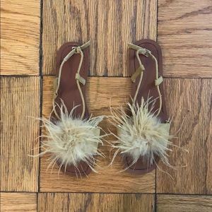 Zara Feather Sandals